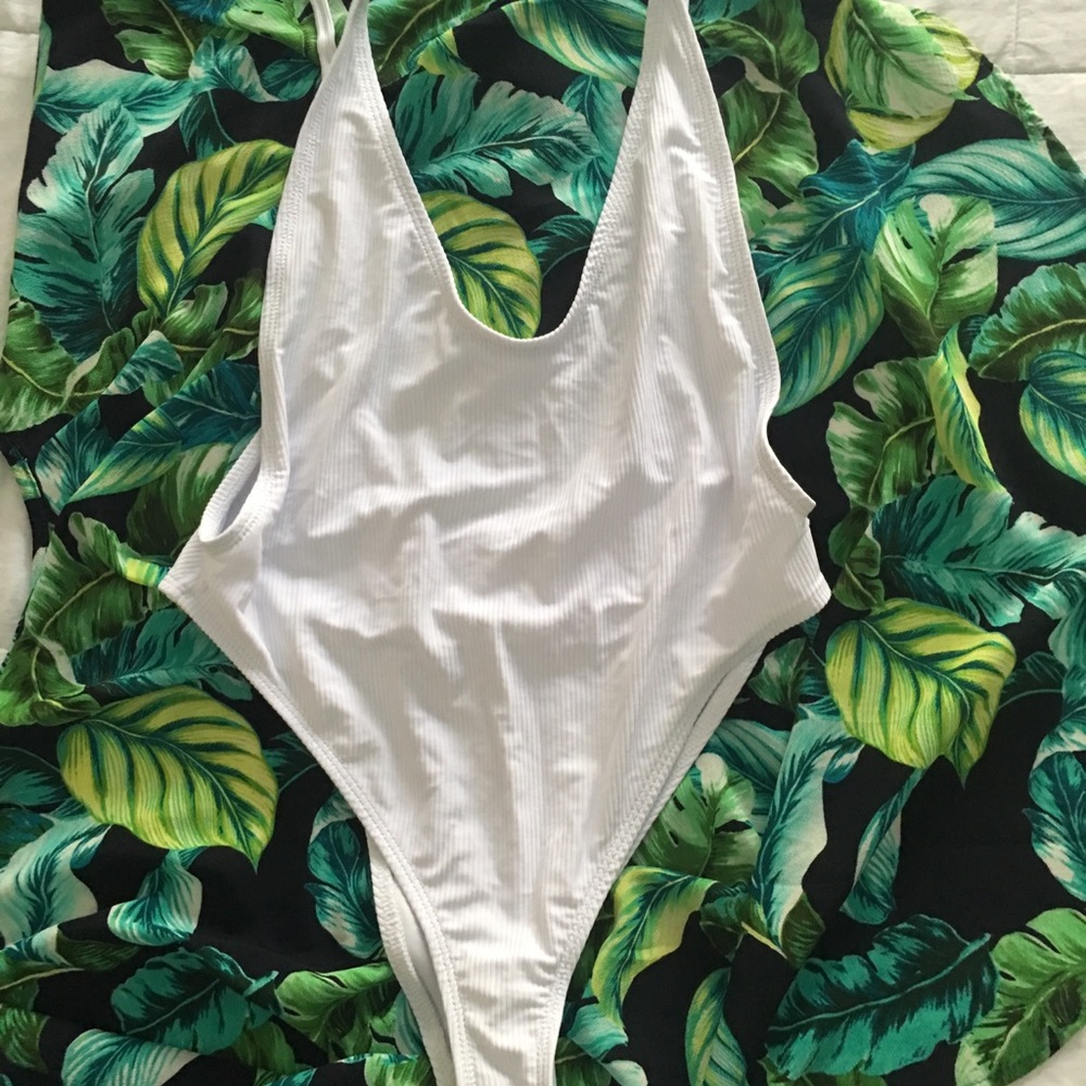 White one piece swimsuit